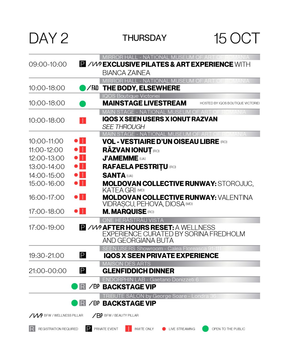 Schedule 2026 for Mercedes-Benz Bucharest Fashion Week 2026